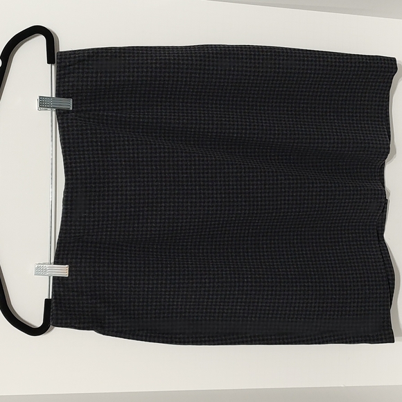 Black & Gray Houndstooth J Jill Ponte Pencil Skirt sz Medium Petite - Picture 1 of 5